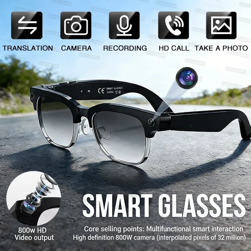 AI Recognition Video Recording Smart Glasses