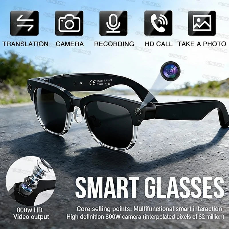 AI Recognition Video Recording Smart Glasses