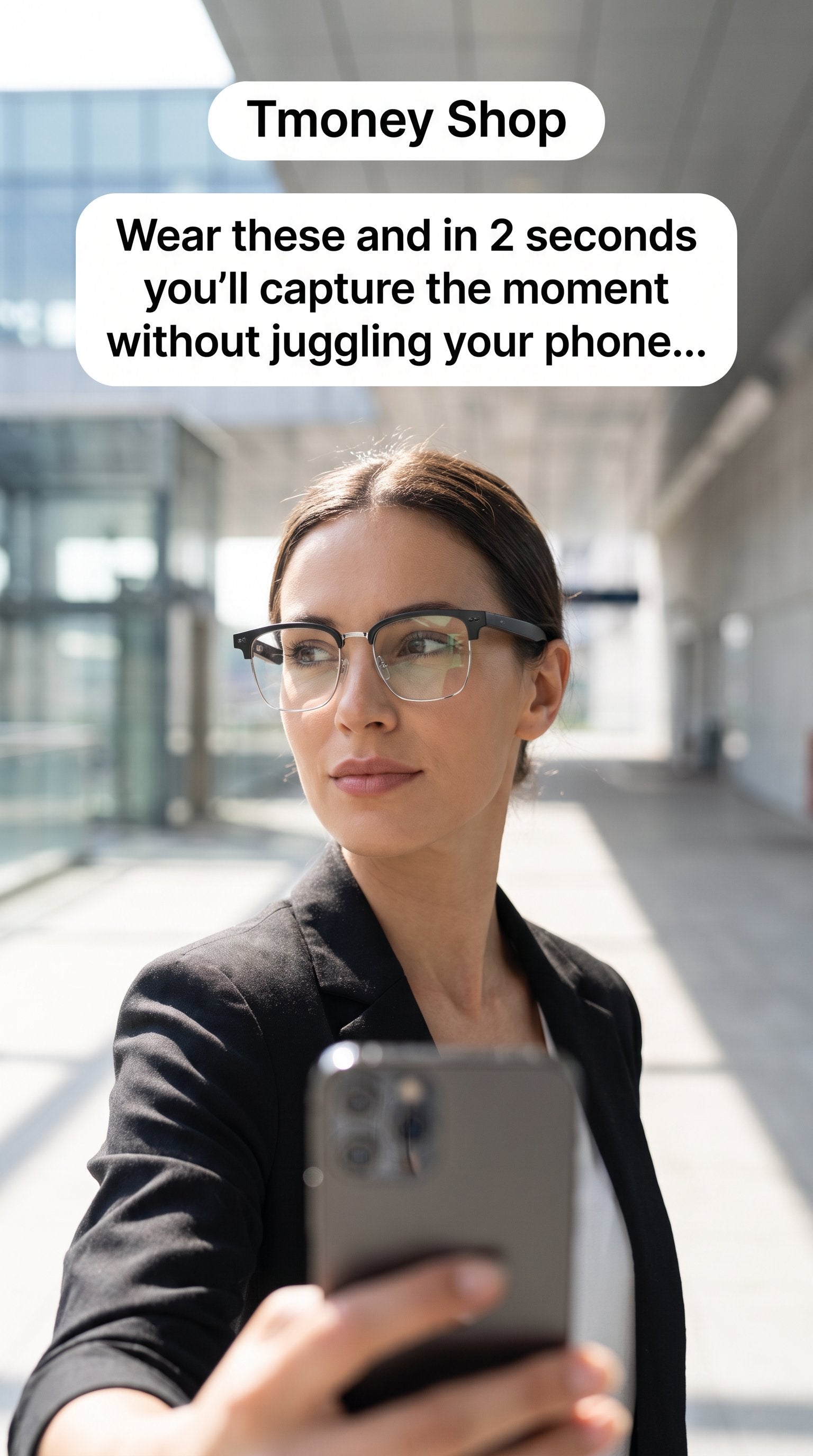AI Recognition Video Recording Smart Glasses